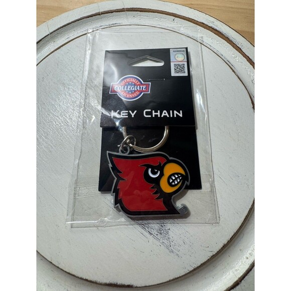 Official Collegiate Lousiville Cardinals Mascot Keychain NCAA NWT - Picture 1 of 2